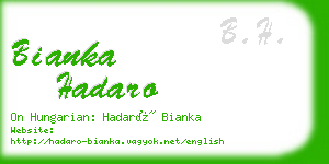 bianka hadaro business card